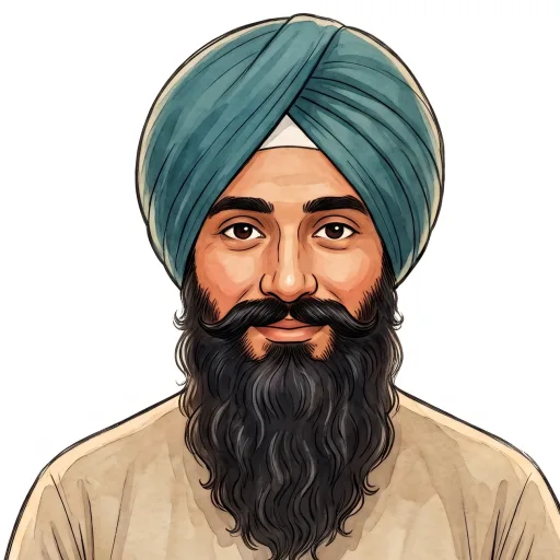 Turban in Punjabi — ਦਸਤਾਰ (dastār)