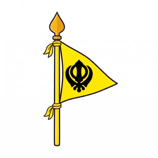 Nishan Sahib in Punjabi — ਨਿਸ਼ਾਨ ਸਾਹਿਬ (nishān sāhib)