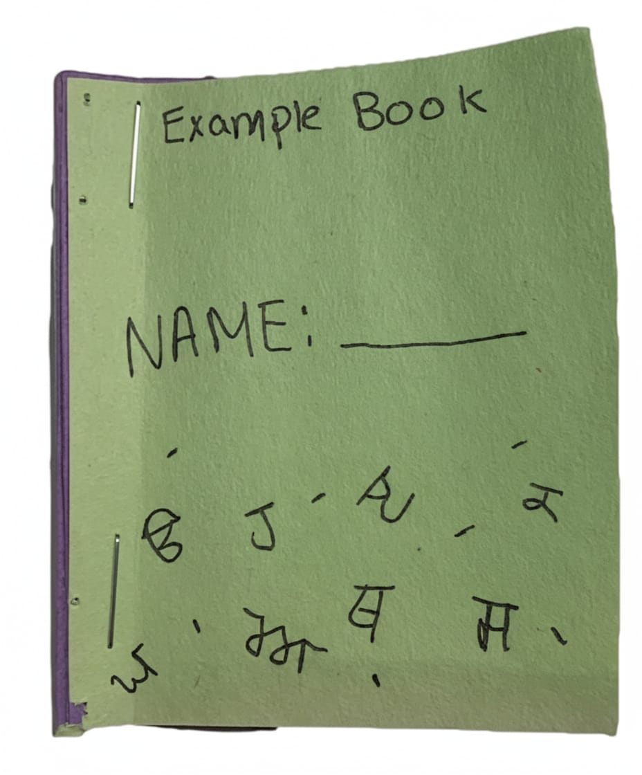 Step 3a: A stapled booklet.