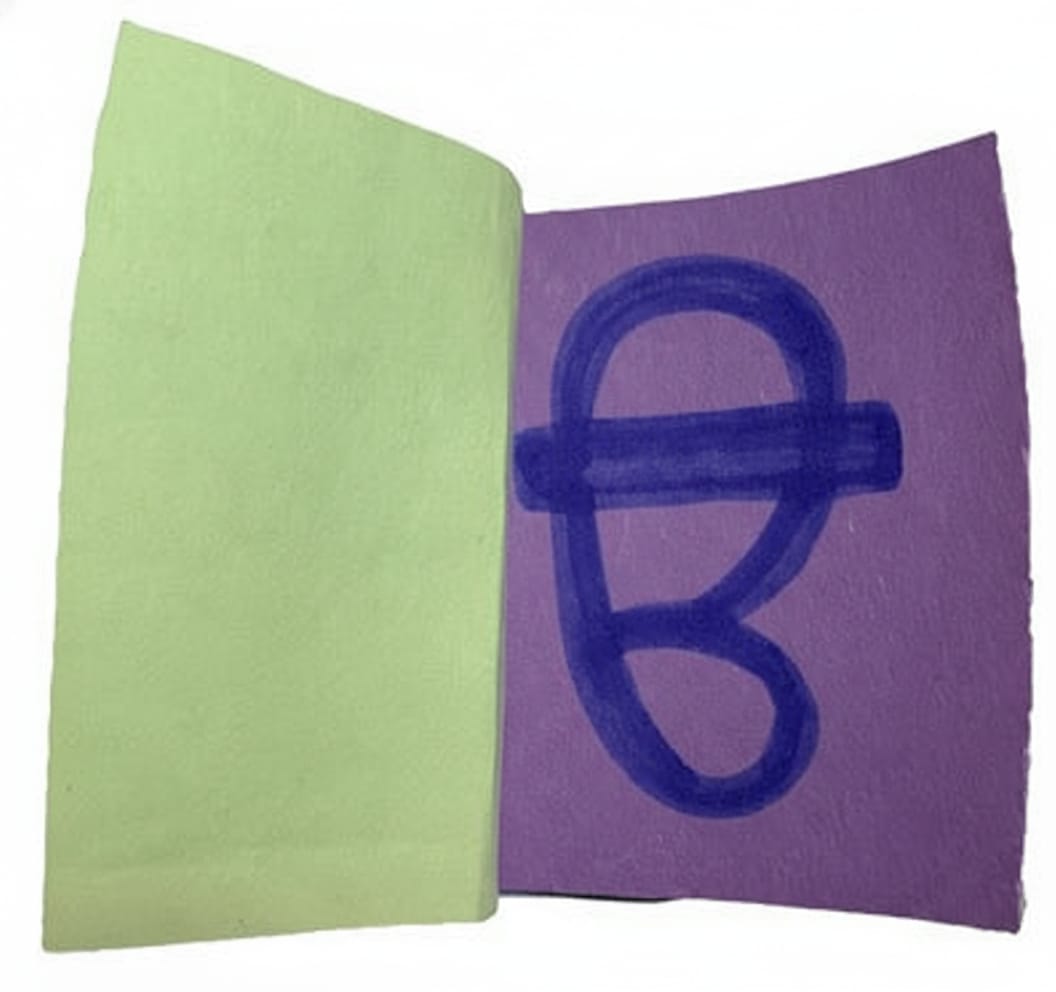 Step 3b: Stapler lying next to the booklet.