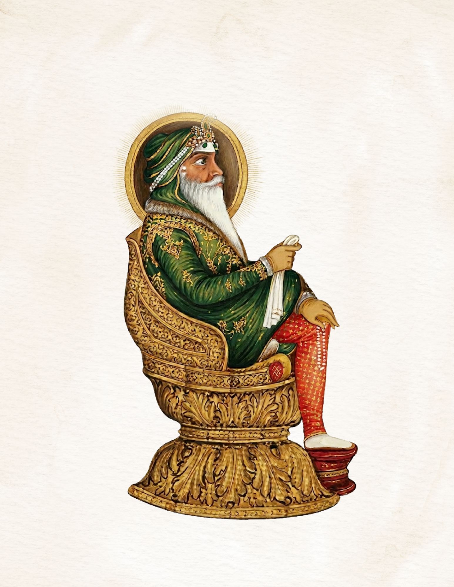 Portrait of Maharaja Ranjeet Singh, Lion of Panjab