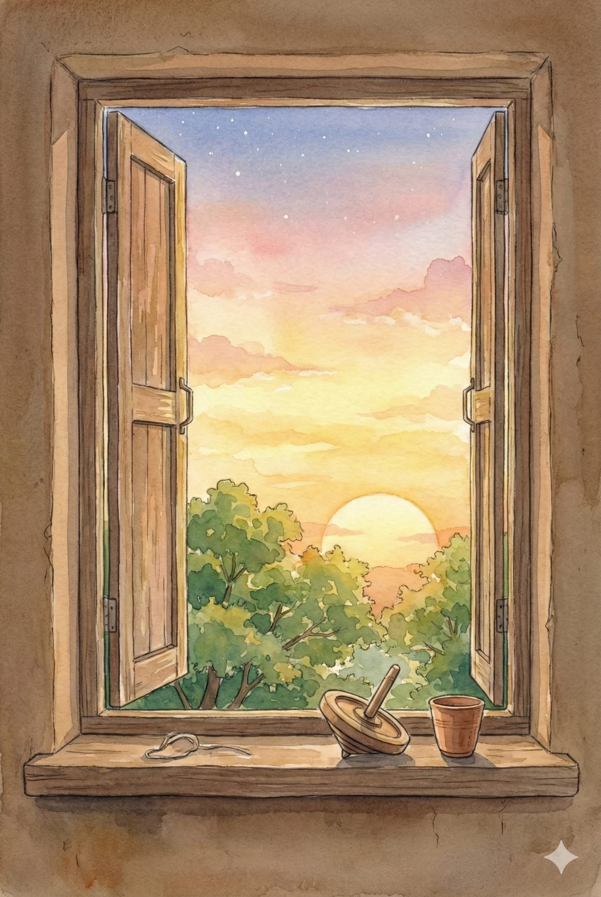 Abstract illustration representing birth and the wonder of nature