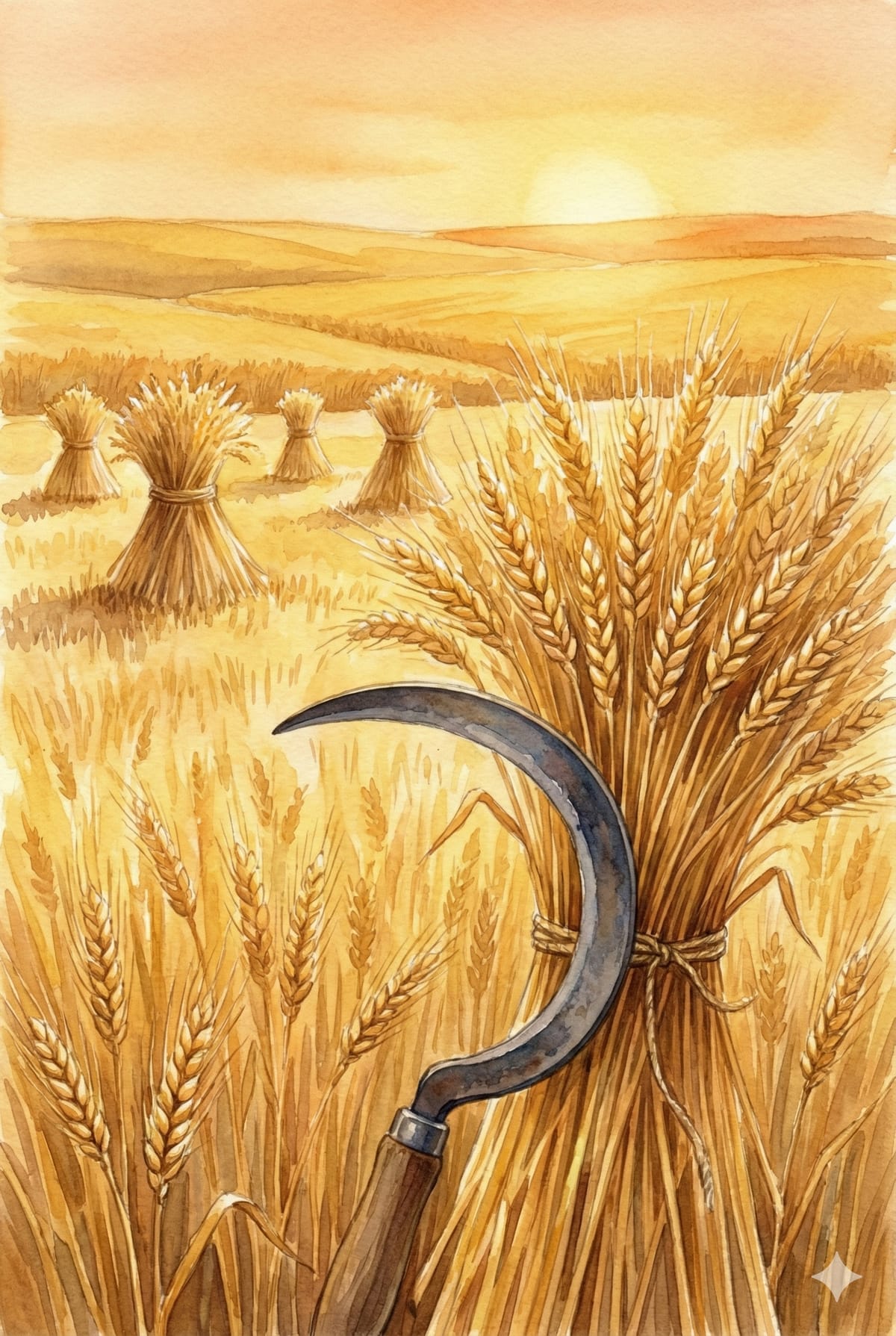 Abstract artwork depicting community work and shared values