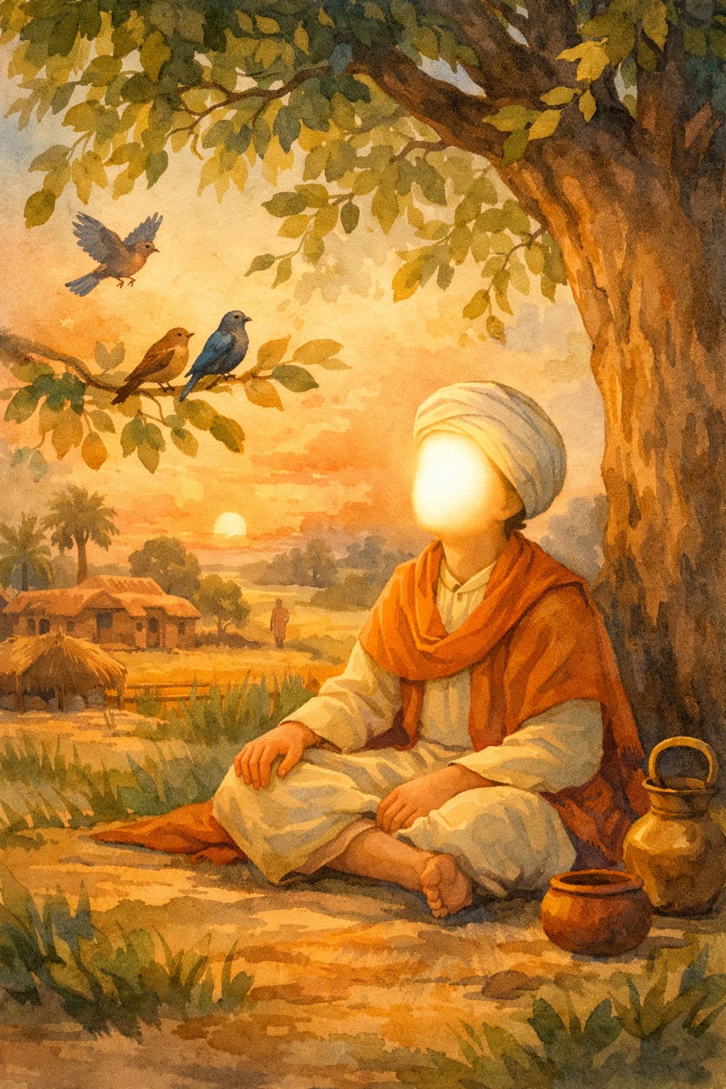 Young Nanak with his family in Talwandi