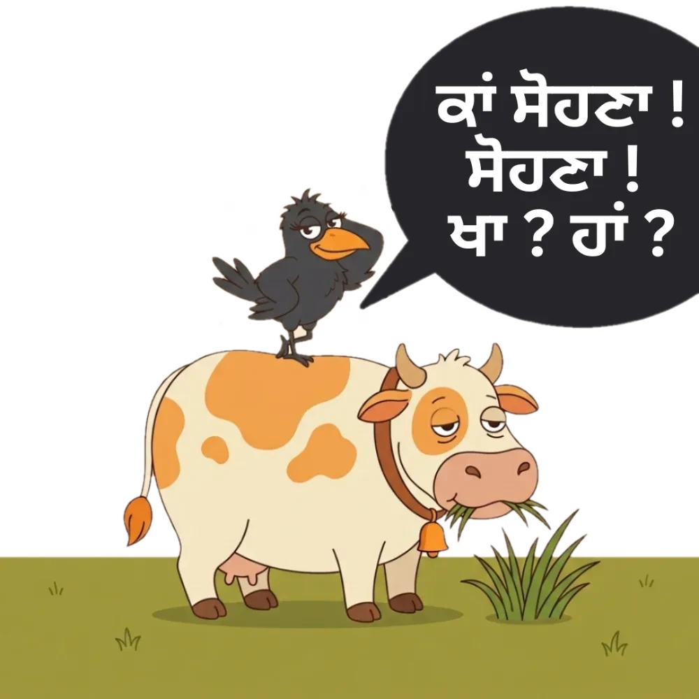 ਕਾਂ ਸੋਹਣਾ! ਸੋਹਣਾ! ਖਾ? ਹਾਂ?