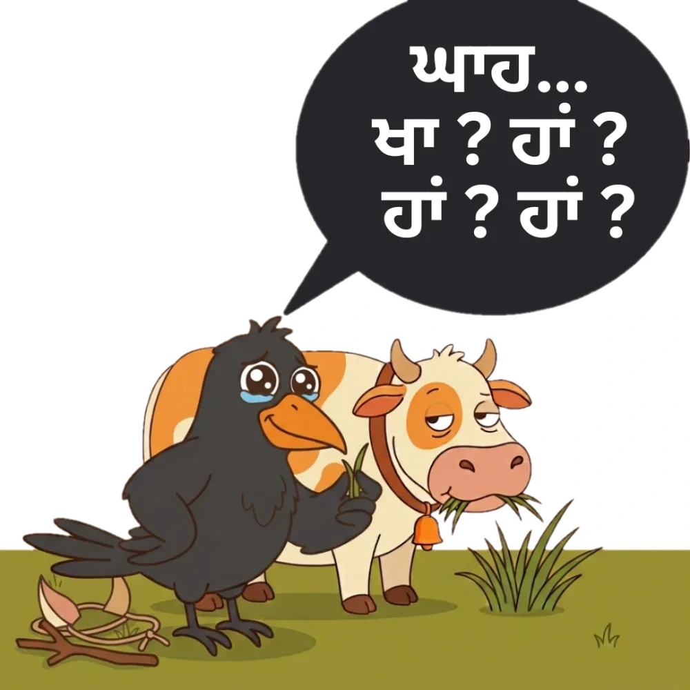 ਘਾਹ… ਖਾ? ਹਾਂ? ਹਾਂ? ਹਾਂ?