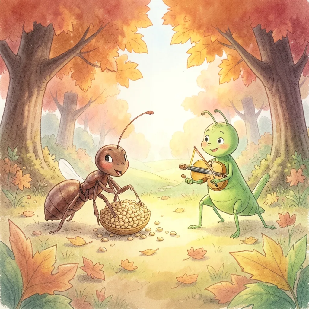 The Ant and the Grasshopper — bilingual Punjabi and English story