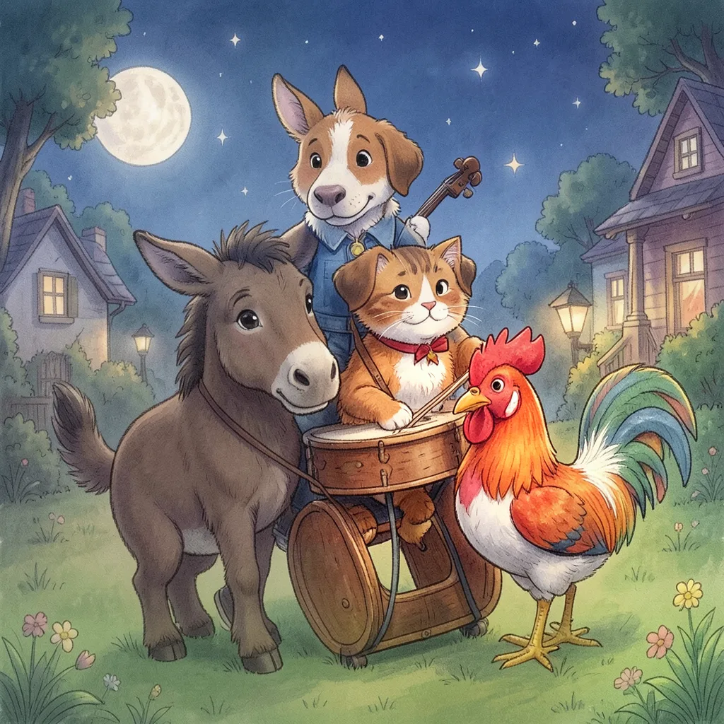 The Bremen Town Musicians — bilingual Punjabi and English story