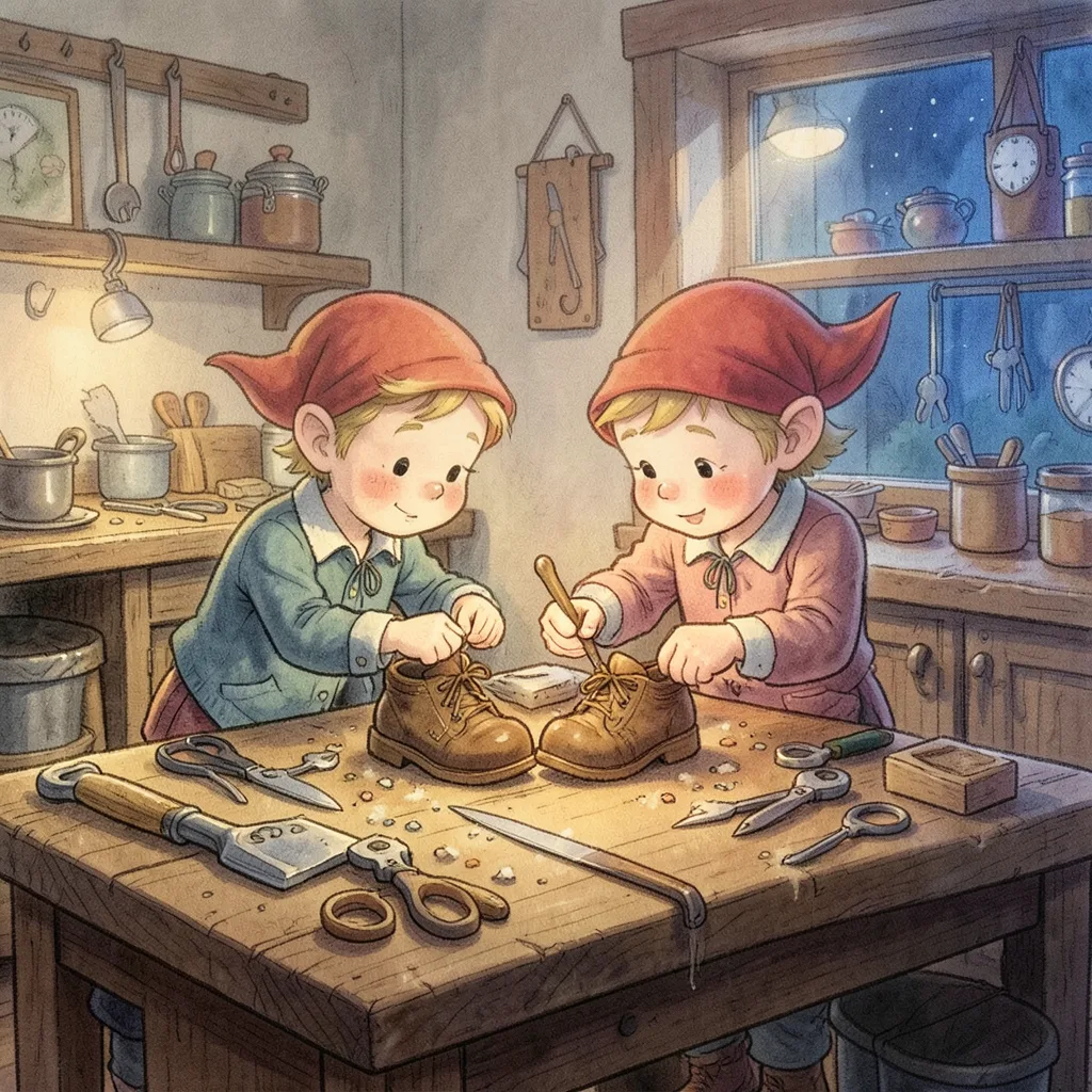 The Elves and the Shoemaker — bilingual Punjabi and English story