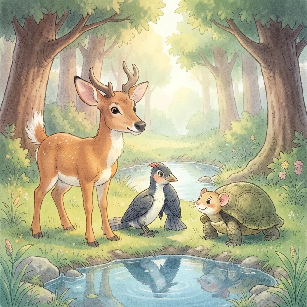 The Four Friends — bilingual Punjabi and English story