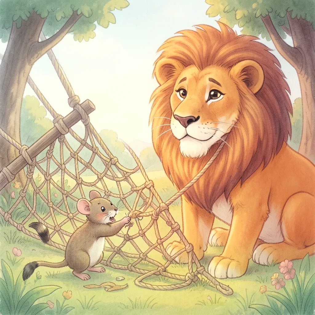 The Lion and the Mouse — bilingual Punjabi and English story
