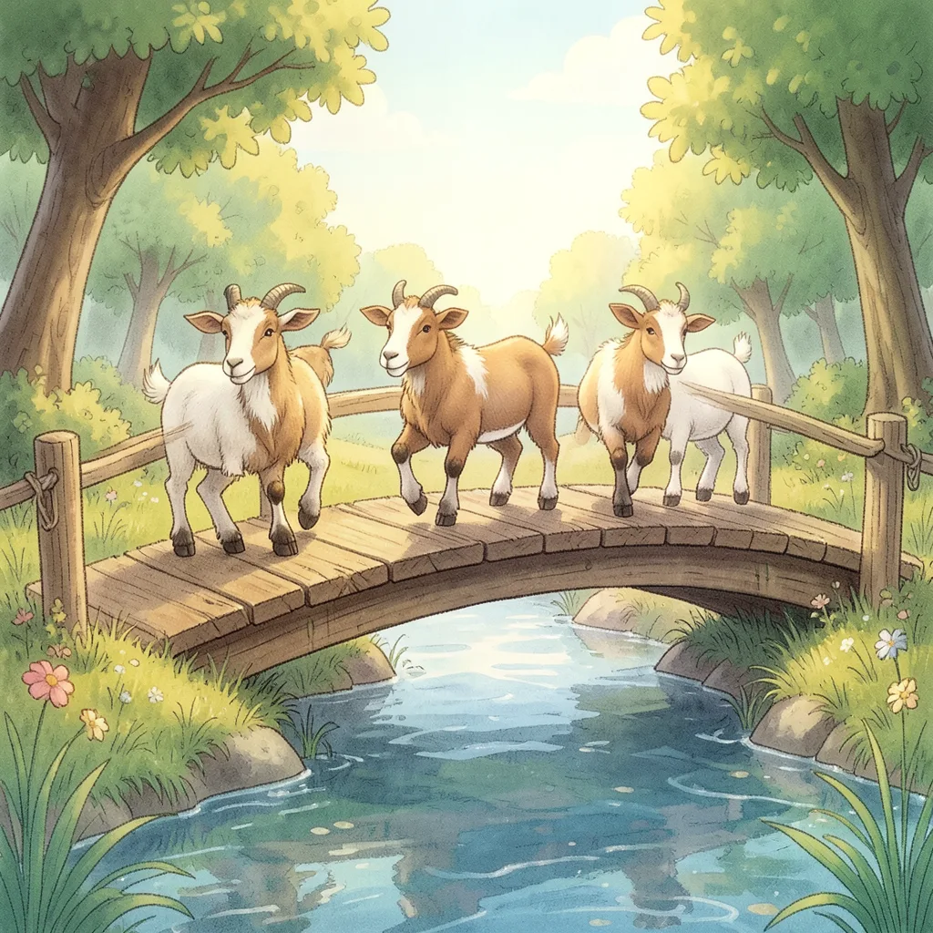 The Three Billy Goats Gruff — bilingual Punjabi and English story