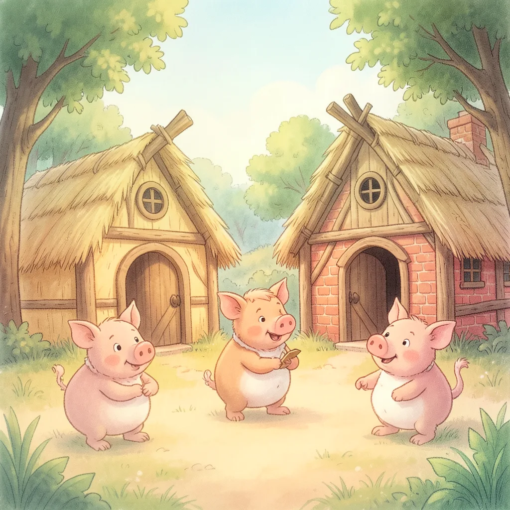 The Three Little Pigs — bilingual Punjabi and English story