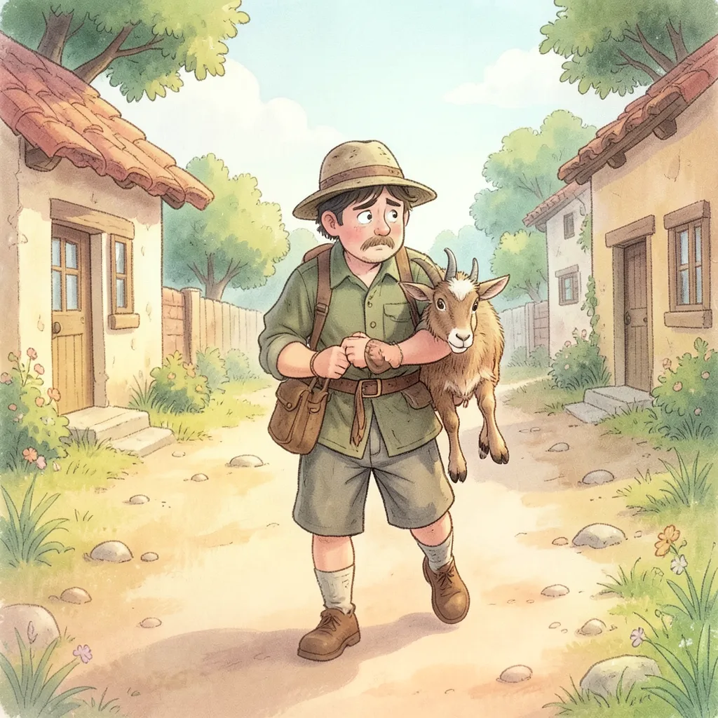 The Three Tricksters and the Goat — bilingual Punjabi and English story