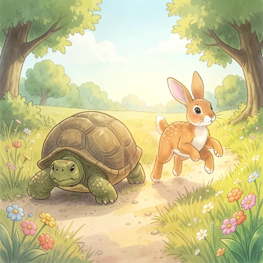 The Tortoise and the Hare — bilingual Punjabi and English story