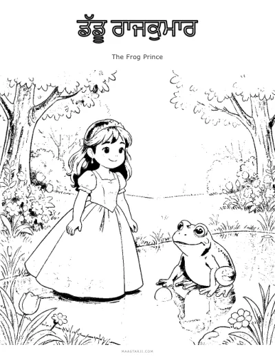 The Frog Prince coloring sheet preview